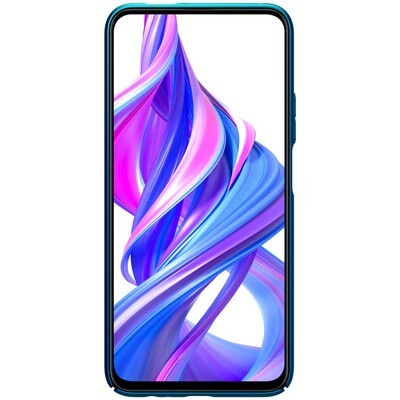 Пластиковый чехол с подставкой Nillkin Super Frosted Shield Синий для Huawei Honor 9X Pro(2)