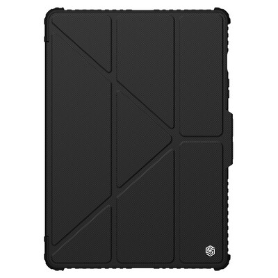 Защитный чехол Nillkin Bumper Leather Case Pro Multi-angle Черный для Samsung Galaxy Tab S10 Fe(1)