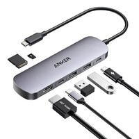 USB-хаб Anker Nano USB-C Hub 7-in-1 4K HDMI A83D2 серый