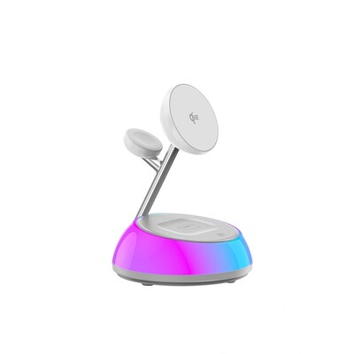 Беспроводная зарядная станция 3в1 WiWU Aurora Qi2 Wireless charger Wi-W036 22.5W(5)