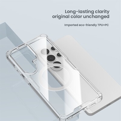 Силиконовый чехол Nillkin Nature TPU Pro Magnetic Case прозрачный для Samsung Galaxy S26 Ultra(8)
