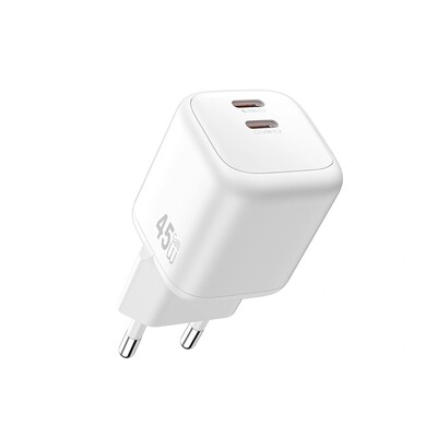 Зарядное устройство WiWU Cube 45W 2C PD Fast Charge Travel Adapter Combo Wi-G025 с кабелем Type-C - Type-C(3)