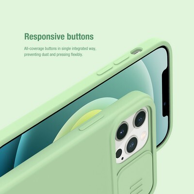 Силиконовая накладка Nillkin CamShield Silky Silicone Case Розовая для Apple iPhone 12 Pro(8)