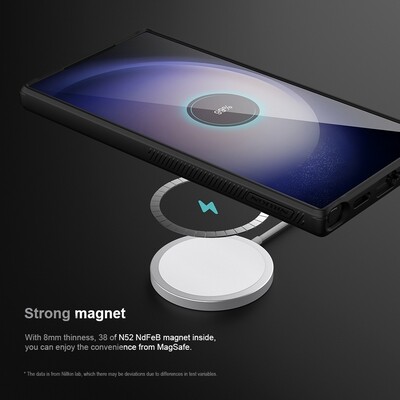 Магнитная накладка Nillkin CarboProp Magnetic Case Черная для Samsung Galaxy S24 Ultra(6)