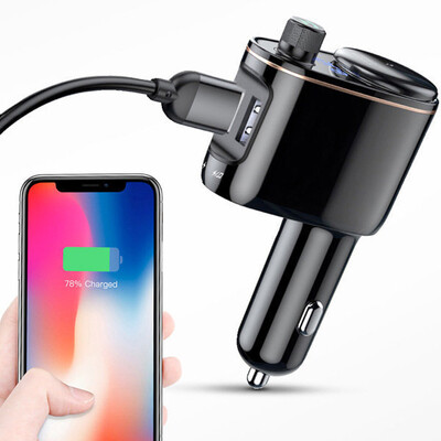 Автомобильное зарядное устройство с FM-трансмиттером 2xUSB Baseus Locomotive Bluetooth MP3 (CCALL-RH01)(3)