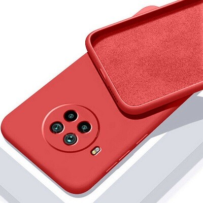 Силиконовый чехол Silicone Case красный для Xiaomi Redmi Note 9T(1)