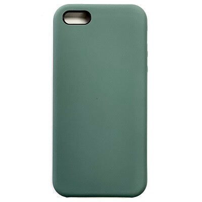 Силиконовый чехол Liquid Silicone Case серо-зеленый для Apple iPhone 5/5s/SE(1)