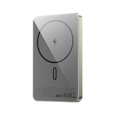 Внешний аккумулятор WiWU Ultra Thin Magnetic Power Bank P15 5000mAh титаново-золотой(3)