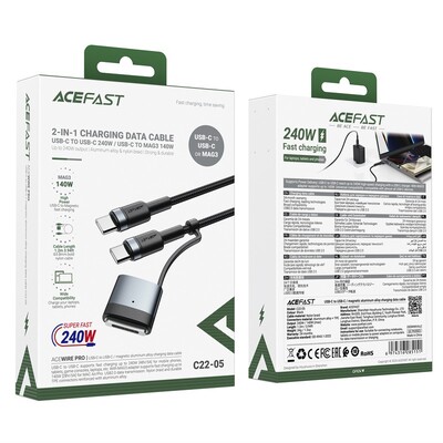 Кабель Acefast C22-05 USB Type-C to USB Type-C with MagSafe 3(8)