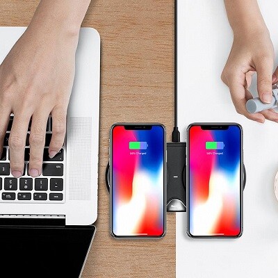 Беспроводное зарядное устройство Baseus Dual Wireless Charger(6)