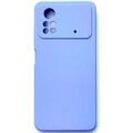 Силиконовый чехол с микрофиброй Silicone Case лавандовый для Xiaomi Poco X4 Pro(#1)