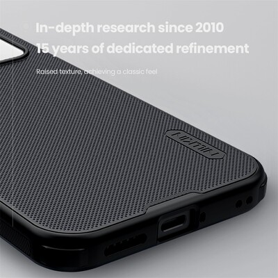 Пластиковый чехол с пластиной Magsafe Nillkin Super Frosted Shield Pro Magnetic Case черный  для Xiaomi Poco F8 Pro(5)