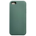 Силиконовый чехол Liquid Silicone Case серо-зеленый для Apple iPhone 5/5s/SE(#1)