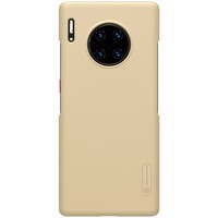 Пластиковый чехол с подставкой Nillkin Super Frosted Shield Золотой для Huawei Mate 30 Pro