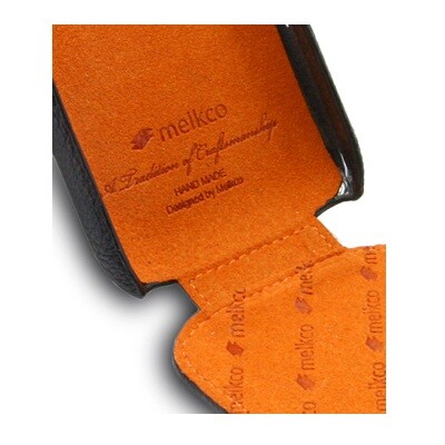 Кожаный чехол книга Melkco Leather Case Black/Orange LC для HTC Desire S(4)