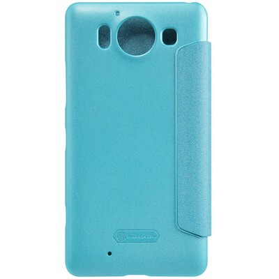 Полиуретановый чехол Nillkin Sparkle Leather Case Blue для Microsoft Lumia 950(2)