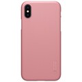 Пластиковый чехол с пленкой Nillkin Super Frosted Shield Rose Gold для Apple iPhone Xs(#1)