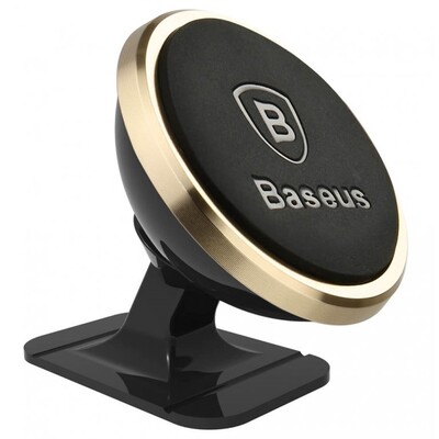 Автомобильный держатель для телефона магнитный Baseus 360-degree Rotation SUGENT-NT0V золото(1)