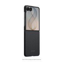 Кевларовый чехол с Magsafe Pitaka Ultra-Slim Case Classic-Black Grey(Twill) для Samsung Galaxy Z Flip 8