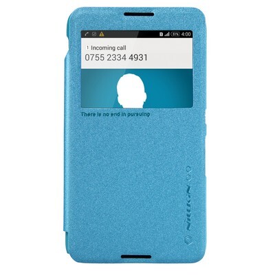 Полиуретановый чехол Nillkin Sparkle Leather Case Blue для Sony Xperia E4(1)
