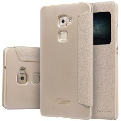Полиуретановый чехол Nillkin Sparkle Leather Case Gold для Huawei Mate S(3)