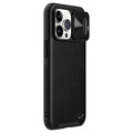 Силиконовая накладка Nillkin CamShield Leather Case Черная для Apple iPhone 13 Pro(#3)