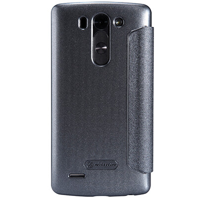 Полиуретановый чехол Nillkin Sparkle Leather Case Black  для LG Optimus G3s D724(3)