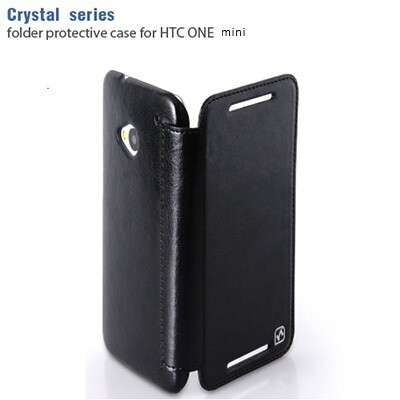 Кожаный чехол HOCO Crystal leather Case Black для HTC One mini/M4(4)