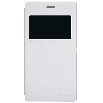 Полиуретановый чехол Nillkin Sparkle Leather Case White  для Sony Xperia M2 Dual S50h(1)