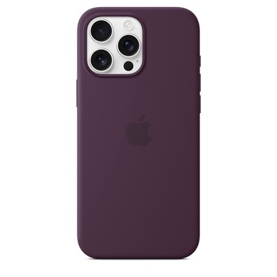 Силиконовый чехол с Magsafe сливовый для Apple iPhone 16 Pro(4)