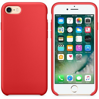 Силиконовый чехол Red для Apple iPhone 8(3)