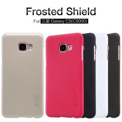 Пластиковый чехол с пленкой Nillkin Super Frosted Shield Black для Samsung Galaxy C5 (C5000)(4)
