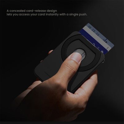 Кардхолдер с функцией подставки и защитой от RFID Nillkin FiberMate Magnetic Wallet Stand оранжевый(7)
