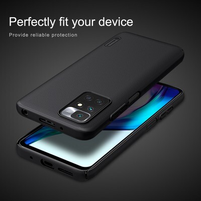 Пластиковый чехол с подставкой Nillkin Super Frosted Shield Синий для Xiaomi Redmi 10 / Redmi 10 2022(3)