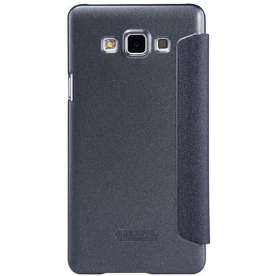 Полиуретановый чехол Nillkin Sparkle Leather Case Black для Samsung Galaxy A7(2)
