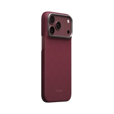 Кевларовый чехол с Magsafe Pitaka Edge Case Argyle Burgundy для Apple iPhone 18 Pro Max(2)
