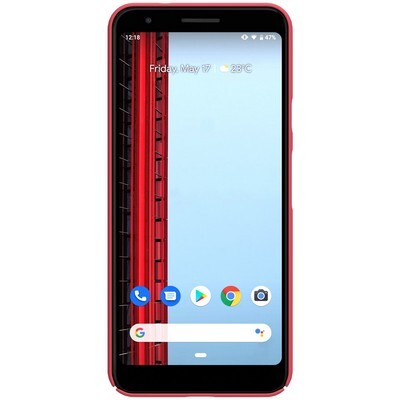 Пластиковый чехол с подставкой Nillkin Super Frosted Shield Красный для Google Pixel 3a(2)