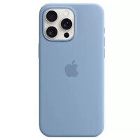 Силиконовый чехол с Magsafe голубой для Apple iPhone 15 Pro Max