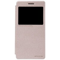 Полиуретановый чехол Nillkin Sparkle Leather Case Gold для Lenovo K3 Note/A7000