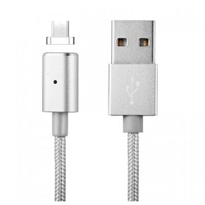 Магнитный кабель для Android устройств (USB-microUSB) Red-Line Silver 1м(1)