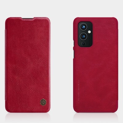 Кожаный чехол Nillkin Qin Leather Case Красный для OnePlus 9R(4)