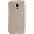 Полиуретановый чехол Nillkin Sparkle Leather Case Gold для Meizu MX5(#2)