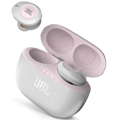 Наушники беспроводные Bluetooth JBL Tune 120 TWS вакуумные с микрофоном белый/розовый(1)