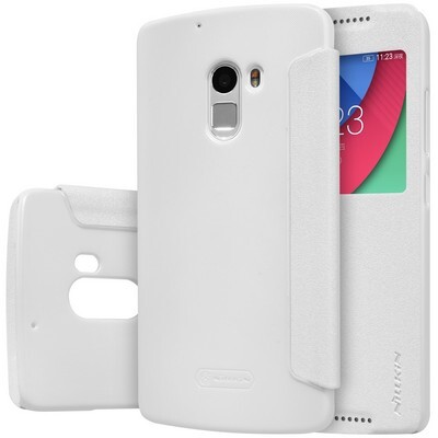 Полиуретановый чехол книга Nillkin Sparkle Leather Case White для Lenovo A7010/Vibe X3 Lite(3)