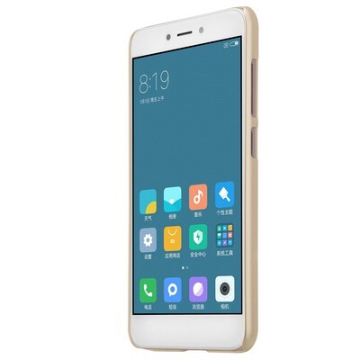 Пластиковый чехол с пленкой Nillkin Super Frosted Shield Gold для Xiaomi RedMi 4X(2)