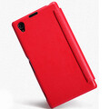 Кожаный чехол Nillkin Leather Stylish Red для Sony Xperia Z1 L39h(#2)