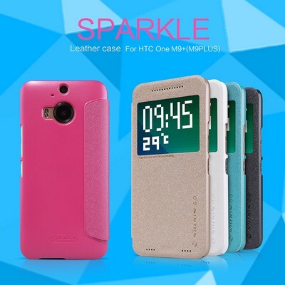 Полиуретановый чехол Nillkin Sparkle Leather Case Blue для HTC One M9+/One M9 Plus(4)
