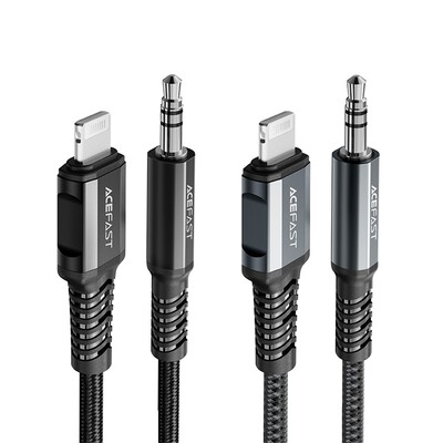 Аудио кабель Acefast C1-06 Lightning Male to 3.5mm Male Aluminum Alloy Audio Cable 1.2m (MFI Certificated)(5)