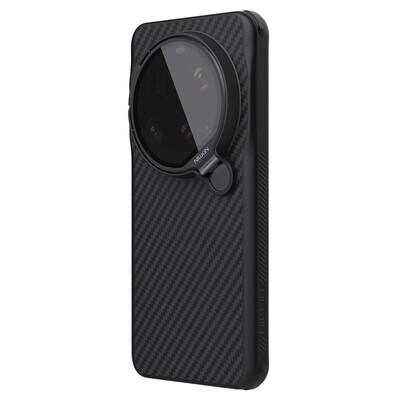Чехол накладка с пластиной Magsafe и защитой камеры Nillkin CarboProp Magnetic Case черный для Xiaomi 15 Ultra(5)