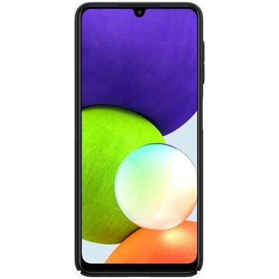 Пластиковый чехол с подставкой Nillkin Super Frosted Shield Черный для Samsung Galaxy M32(2)